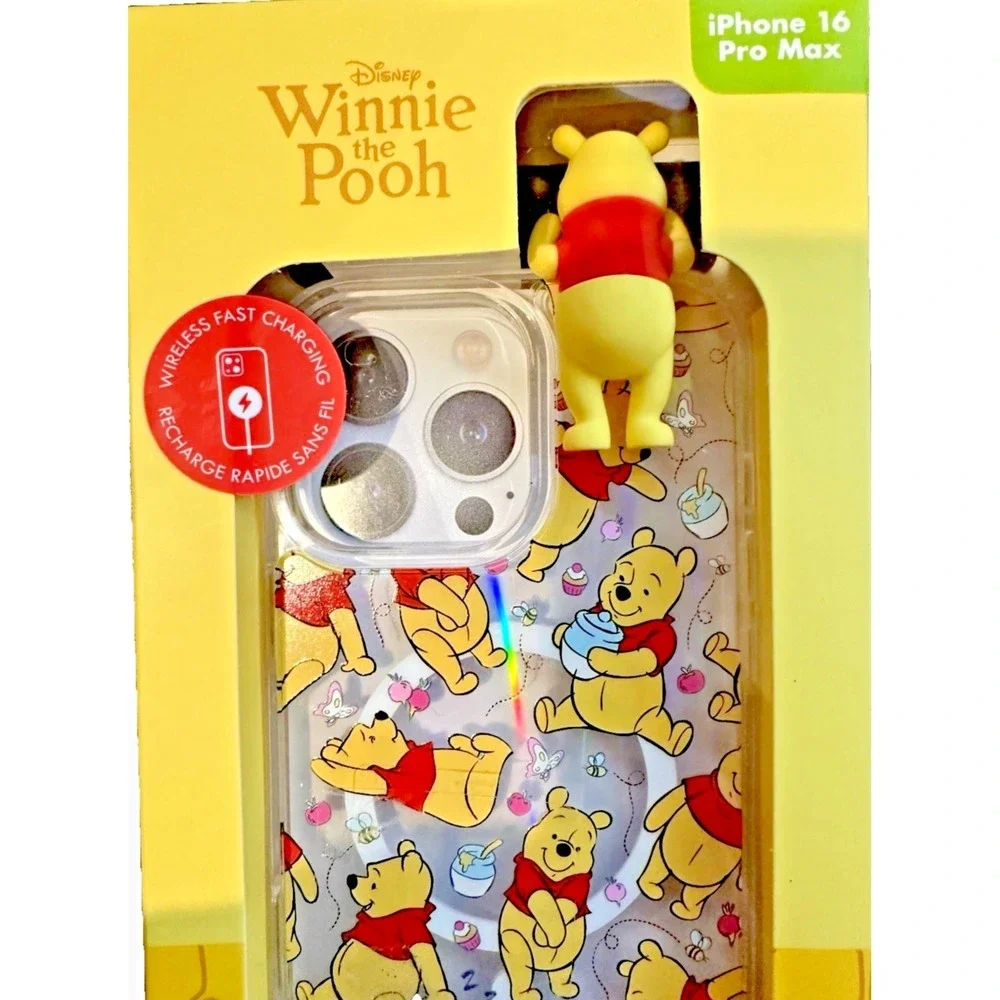 Disney Winnie the Pooh Tech Buddy iPhone 16 Pro Max Case 3D Character Cover NEW